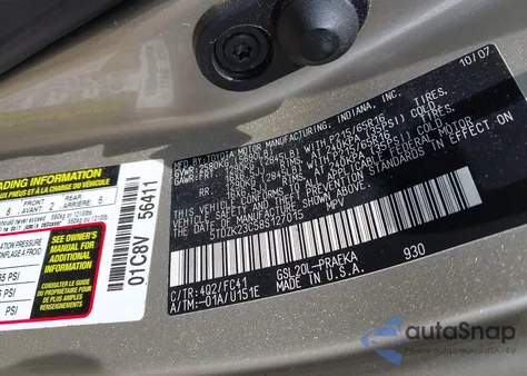 2008 Toyota Sienna Le from USA, damaged, VIN 5TDZK23C58S127015